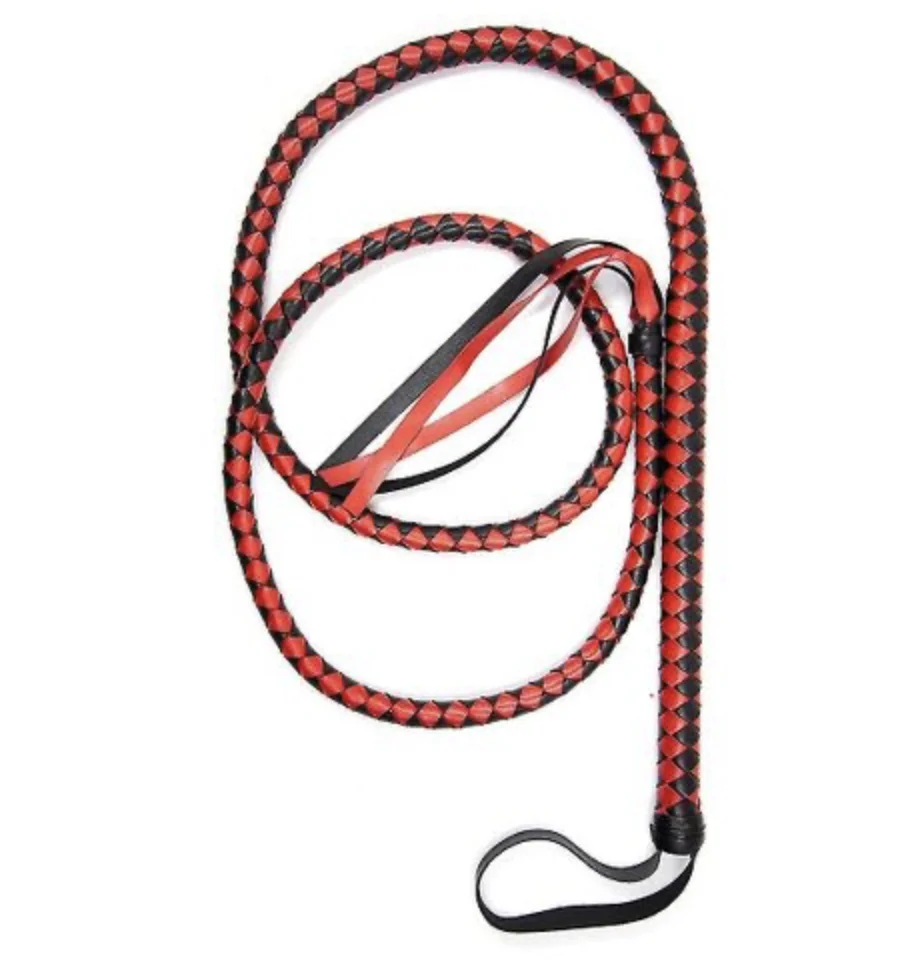 Black/Red Stock Whip