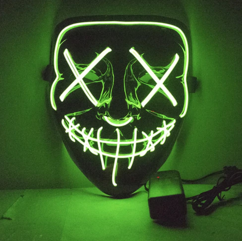 The Purge Mask – Fluro Green
