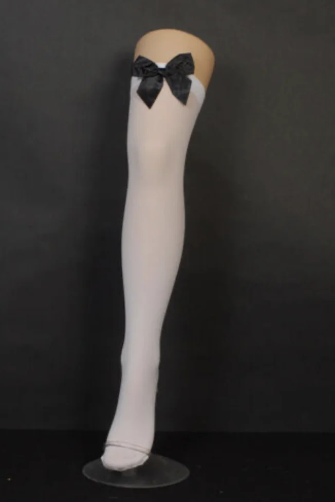 Bow Stockings –White