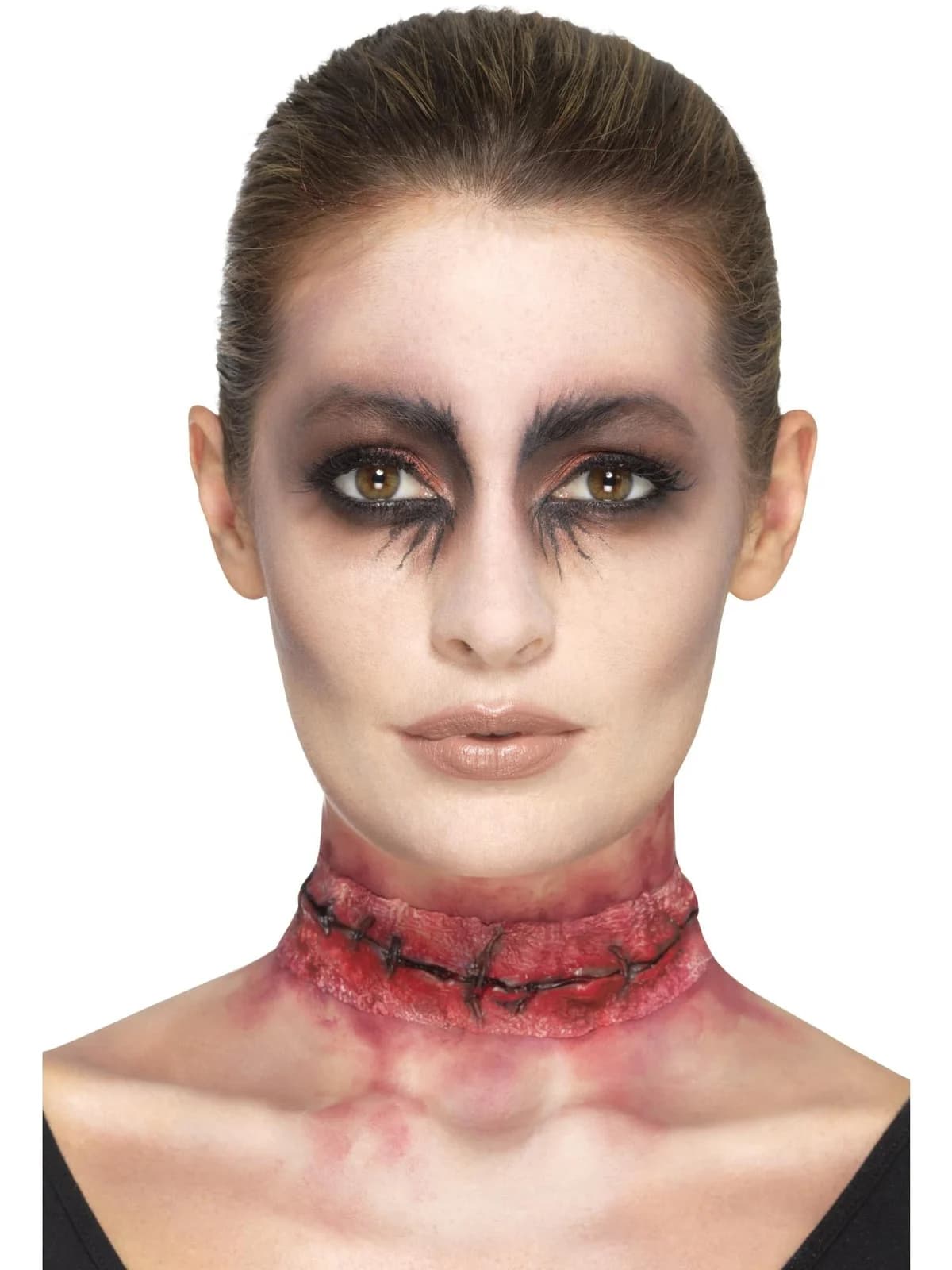 Latex Stitched Neck Scar Prosthetic with Adhesive, view 2