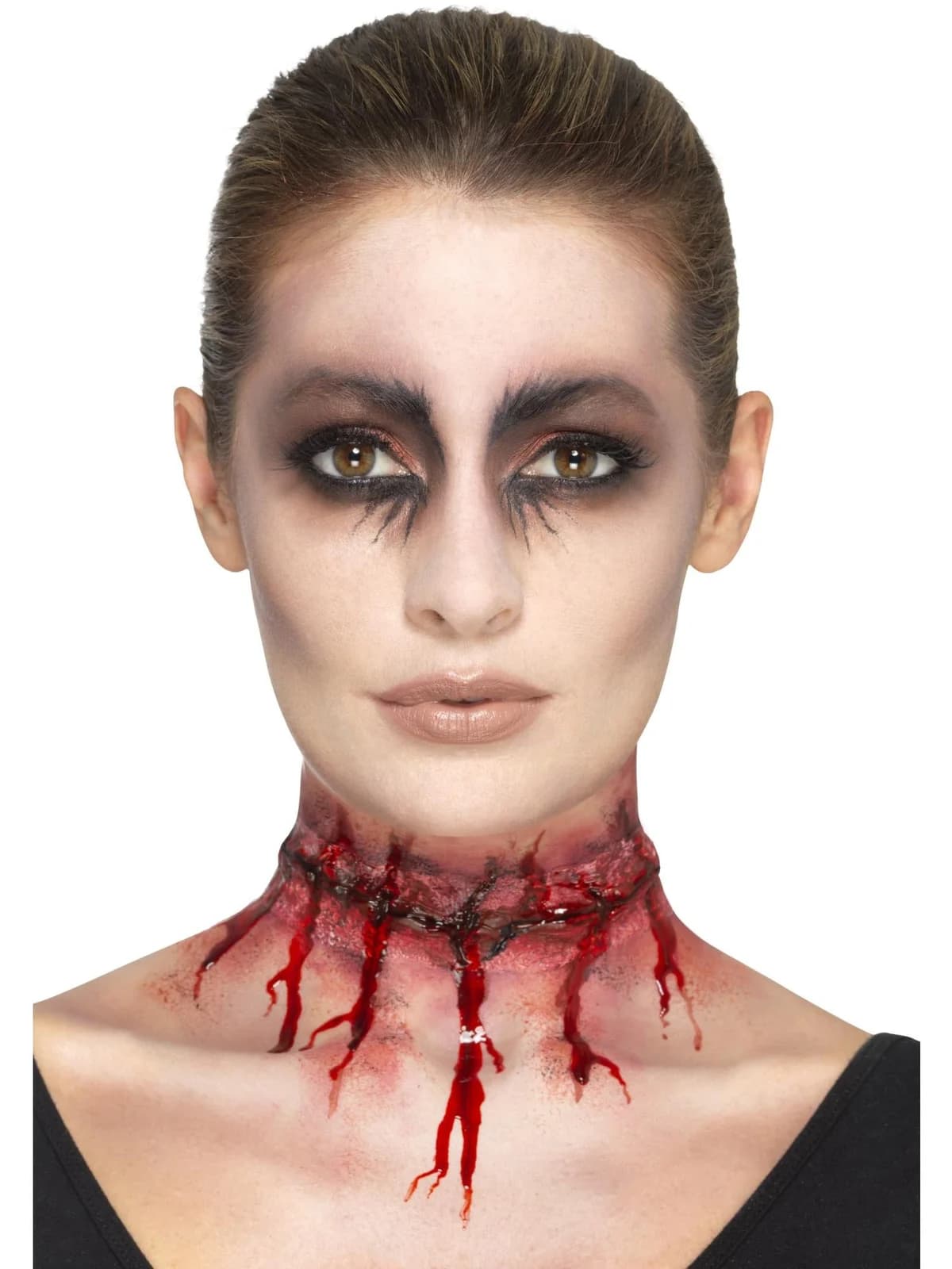 Latex Stitched Neck Scar Prosthetic with Adhesive, view 3