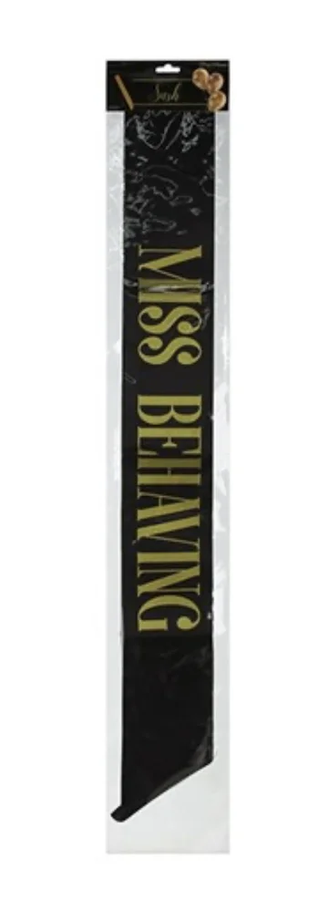 Miss Behaving Sash