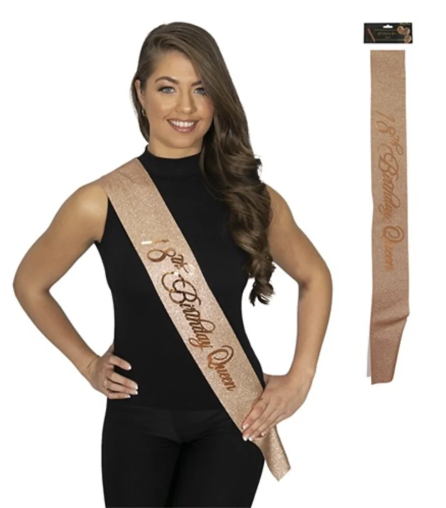 18th Birthday Sash (Rose Gold)