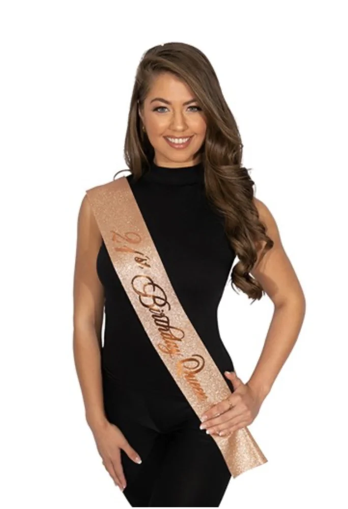 21st Birthday Sash (Rose Gold)