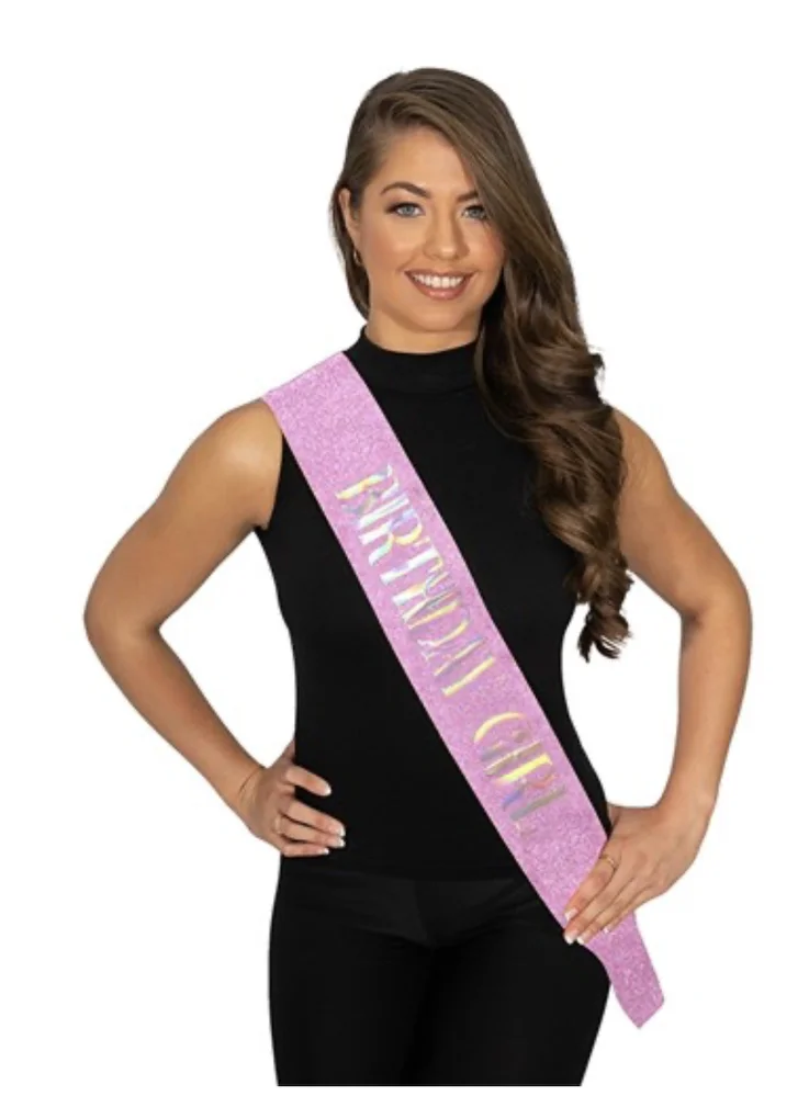 Birthday Girl Pink Sash