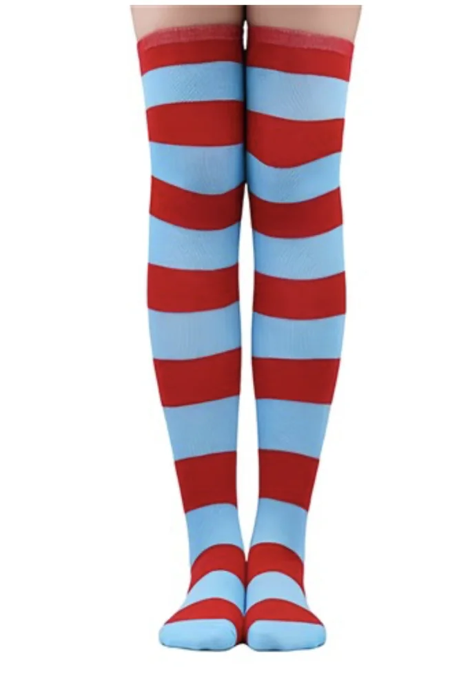 Girl Thing 1 & 2 Striped Stockings