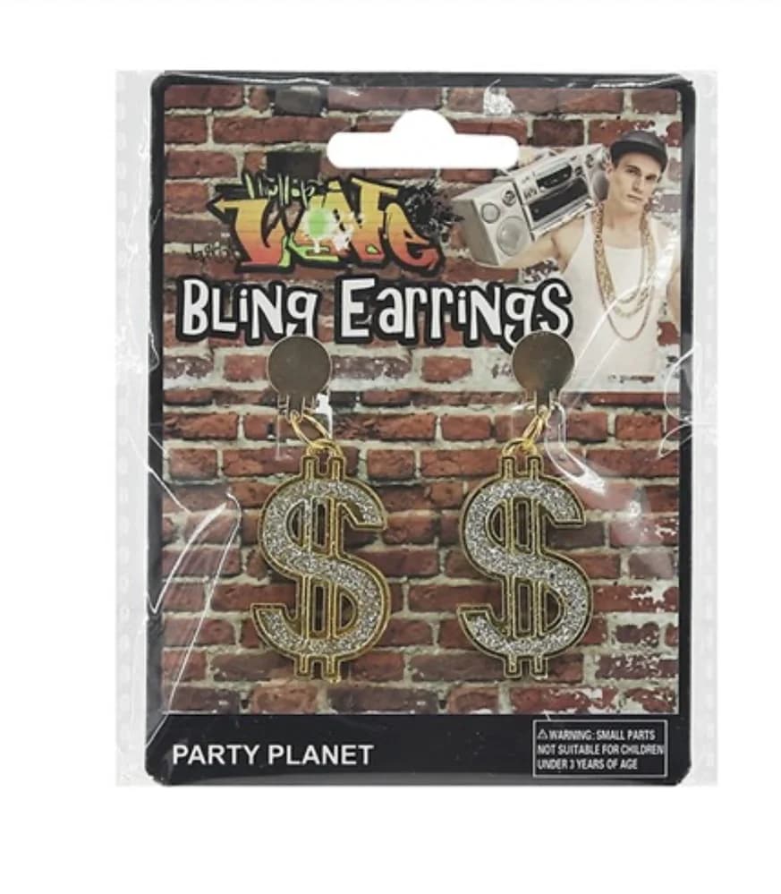 Dollar Sign Earrings – Gold