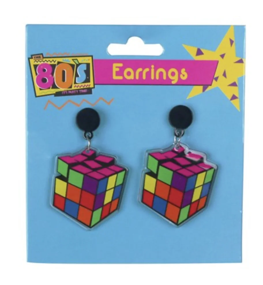 Rubik's Cube Earrings