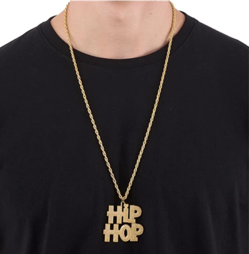 Hip Hop Bling Gold Necklace