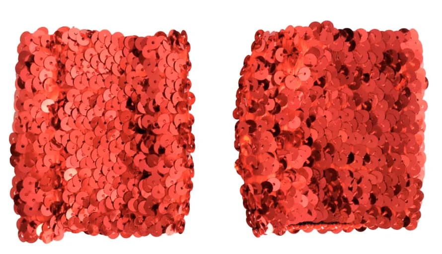 Sequin Wristbands (Red)