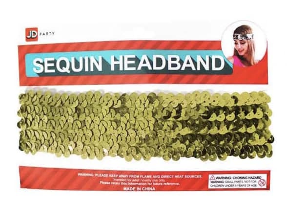 Sequin Headband (Large) - Gold
