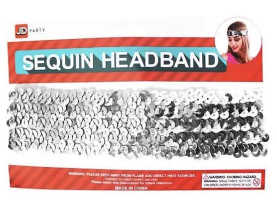 Sequin Headband (Large) - Silver