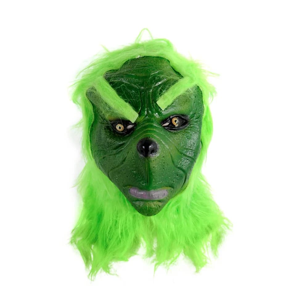 Grumpy Green Santa Latex Mask