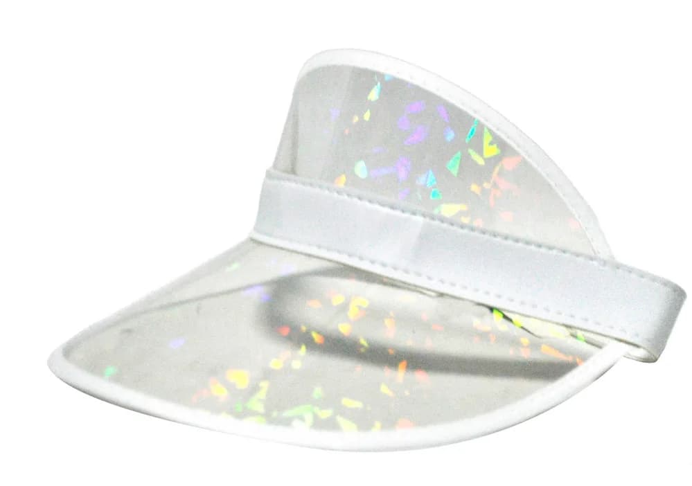holographic sparkle pvc perspex hat