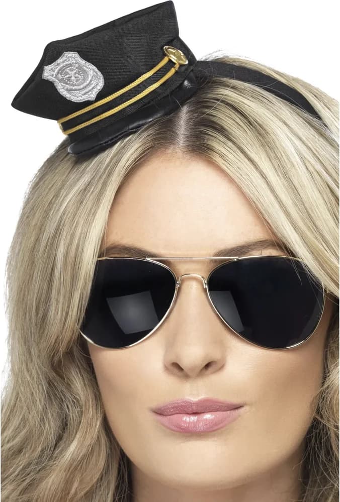 Mini Cop Hat - Black