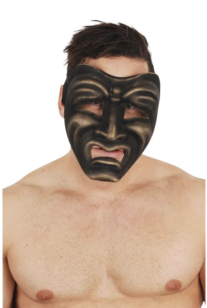 Tragedy Gold Face Mask