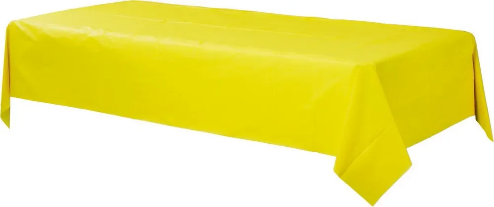 Plastic Rectangular Table Cover - Sunshine Yellow