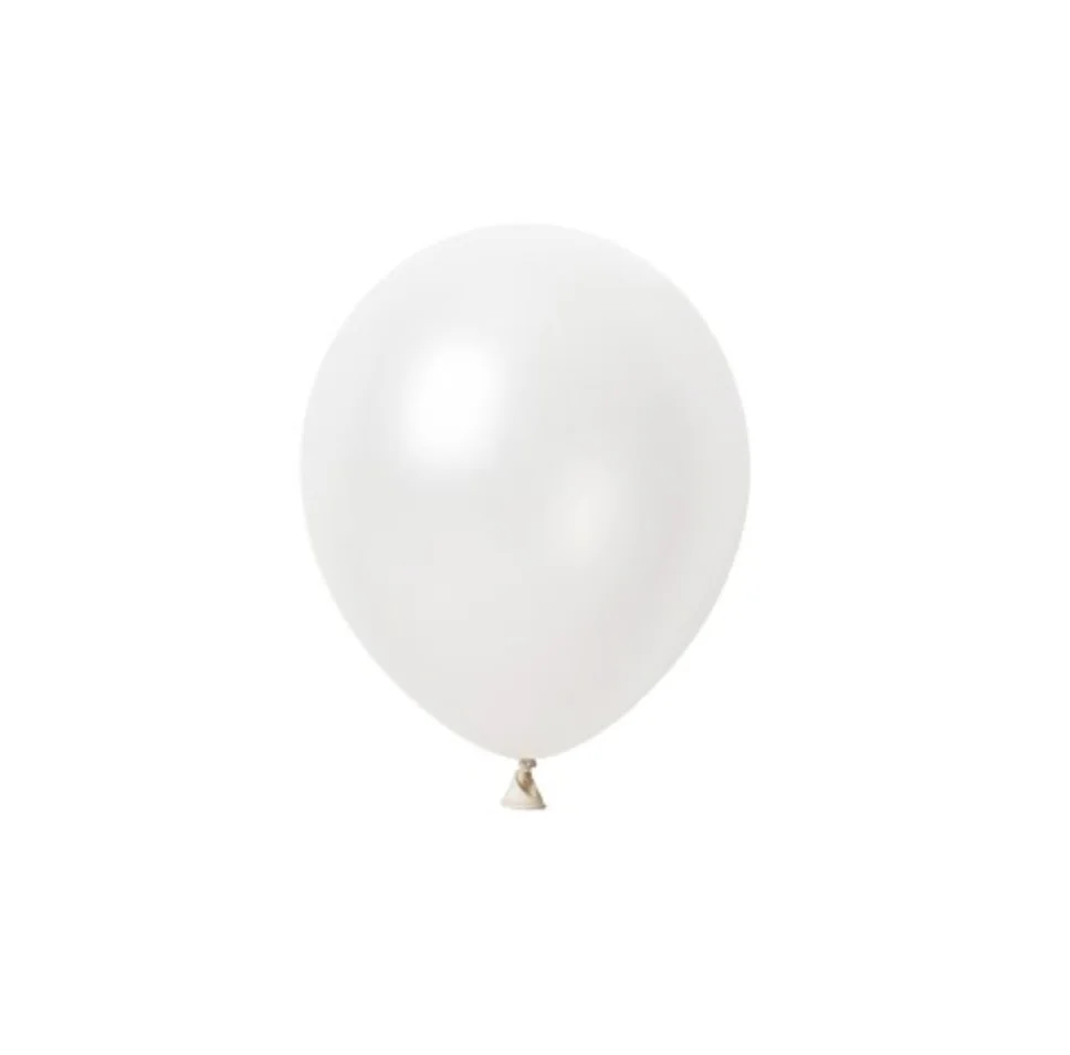 Metallic White Balloons (12cm) - Pk50