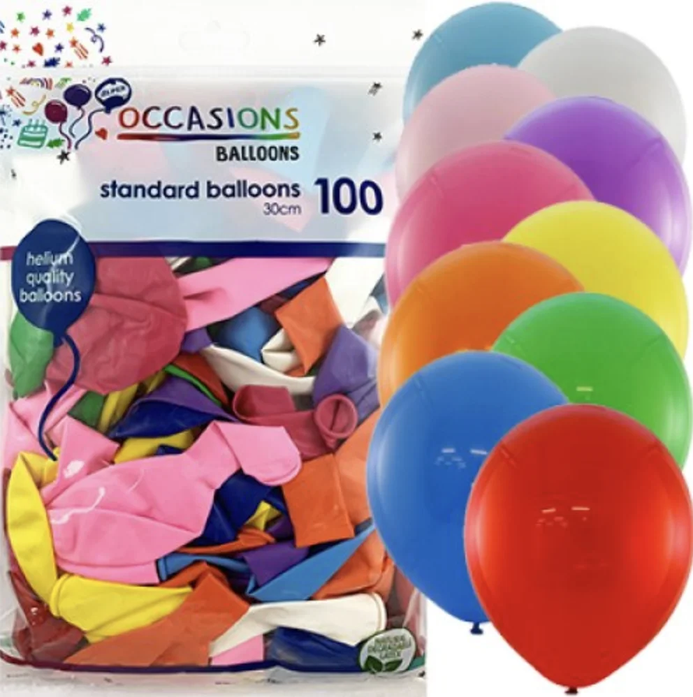 Mixed Party Balloons (30cm) – Pk100