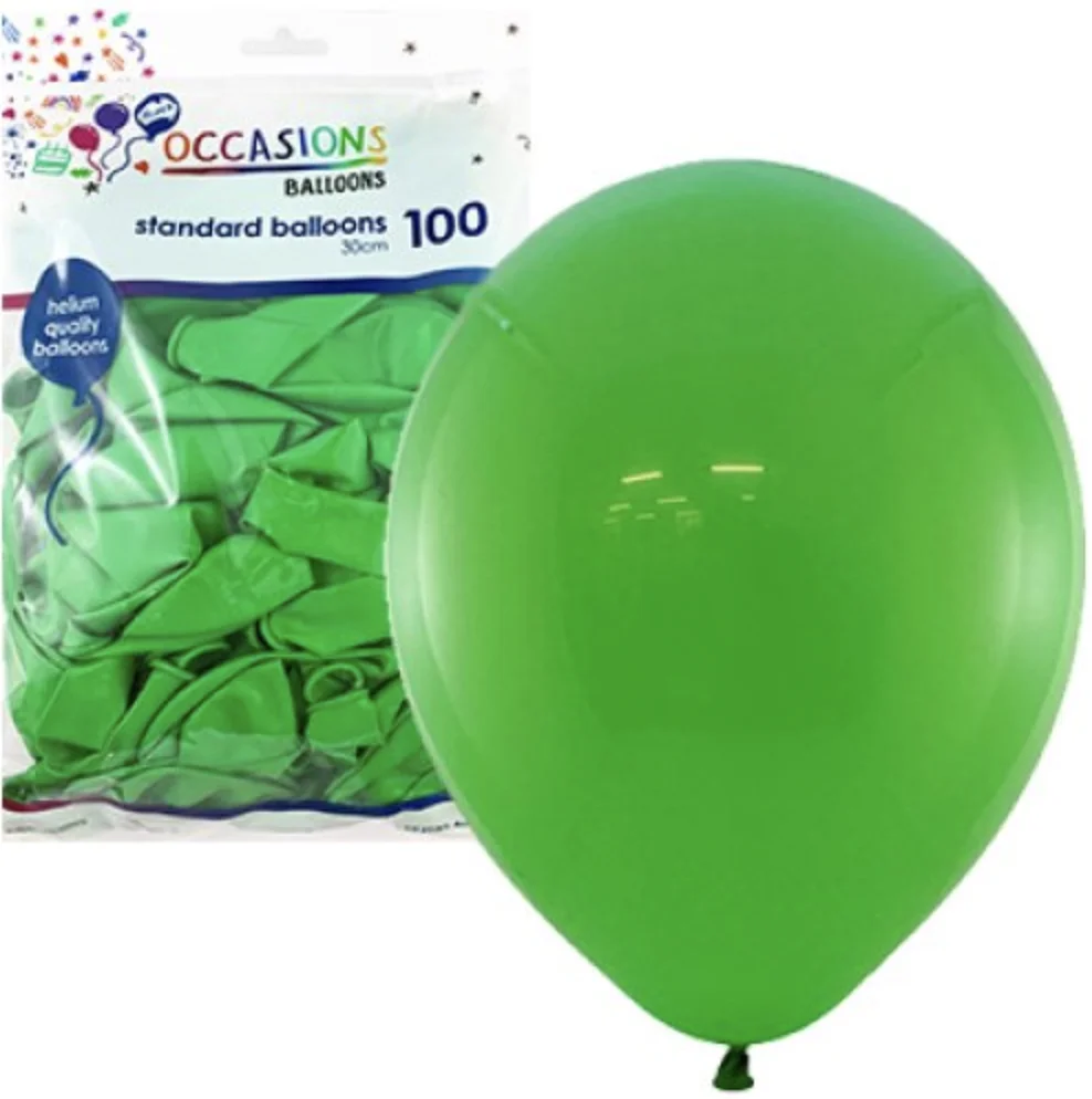 Green Balloons (30cm) - Pk100