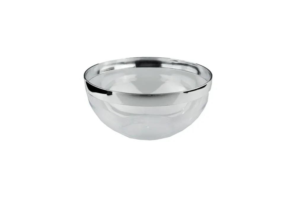 Heavy Duty Salad Bowl with Silver Rim (240mm) - Pk1