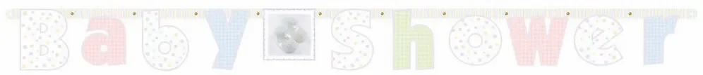 Baby Shower Soft Moments Letter Banner