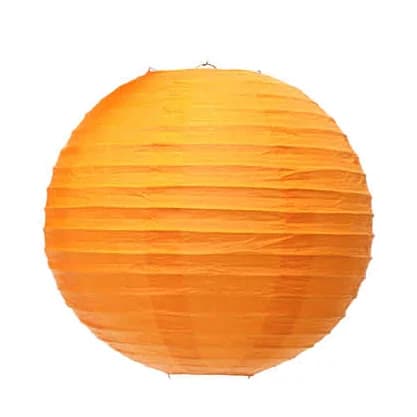 Orange round hanging lantern
