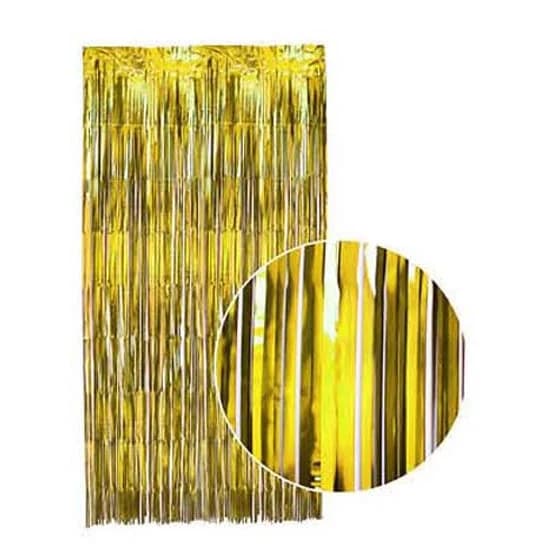 Gold Iridescent Tinsel Curtain (1m x 2m)