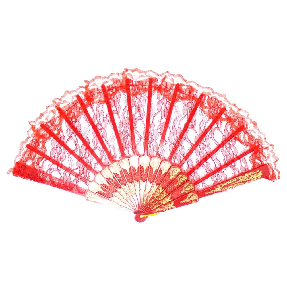 Red Lace Fan