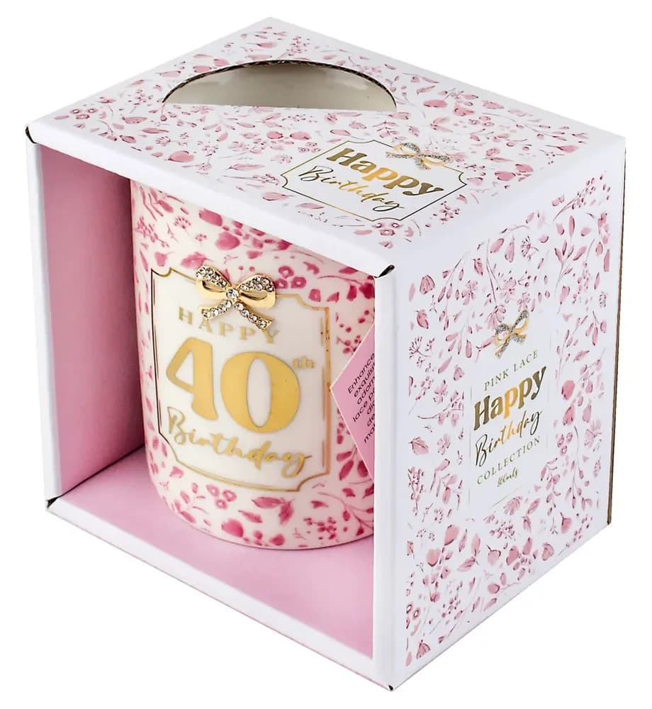 40TH BIRTHDAY BOW MUG