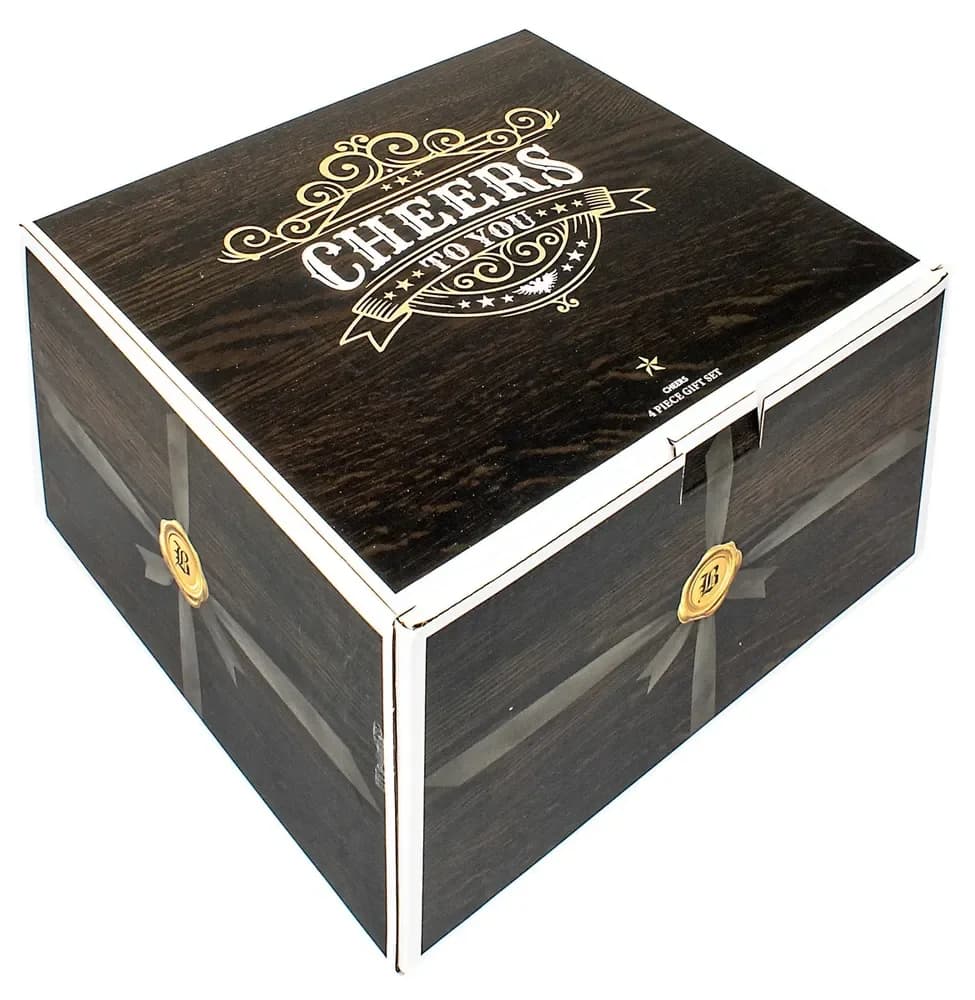 21st Birthday Premium Whisky Gift Set in Wooden Box (Glass, Coaster & Stones)