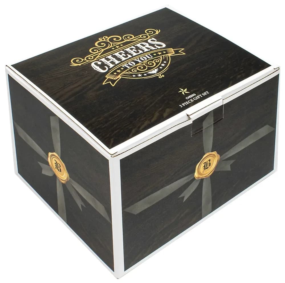 21st Birthday Whisky Glass Gift Set in Wooden Box