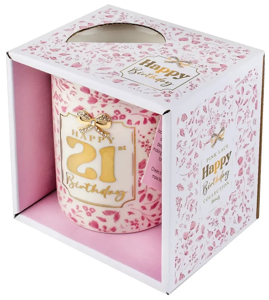 21ST BIRTHDAY BOW MUG