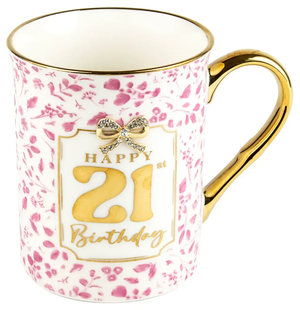 21ST BIRTHDAY BOW MUG