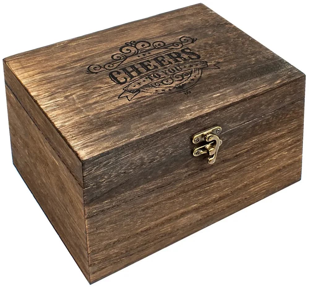 18th Birthday Whisky Glass Gift Set in Wooden Box