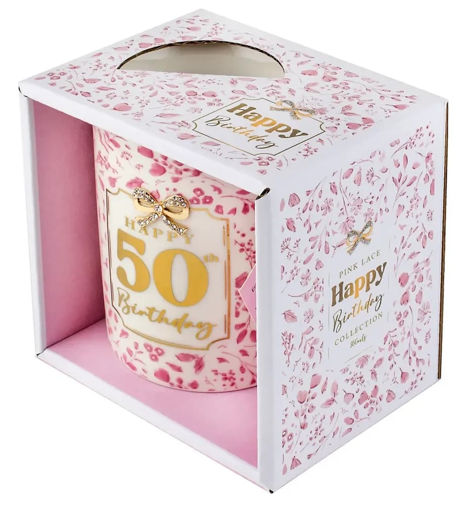 50TH BIRTHDAY BOW MUG