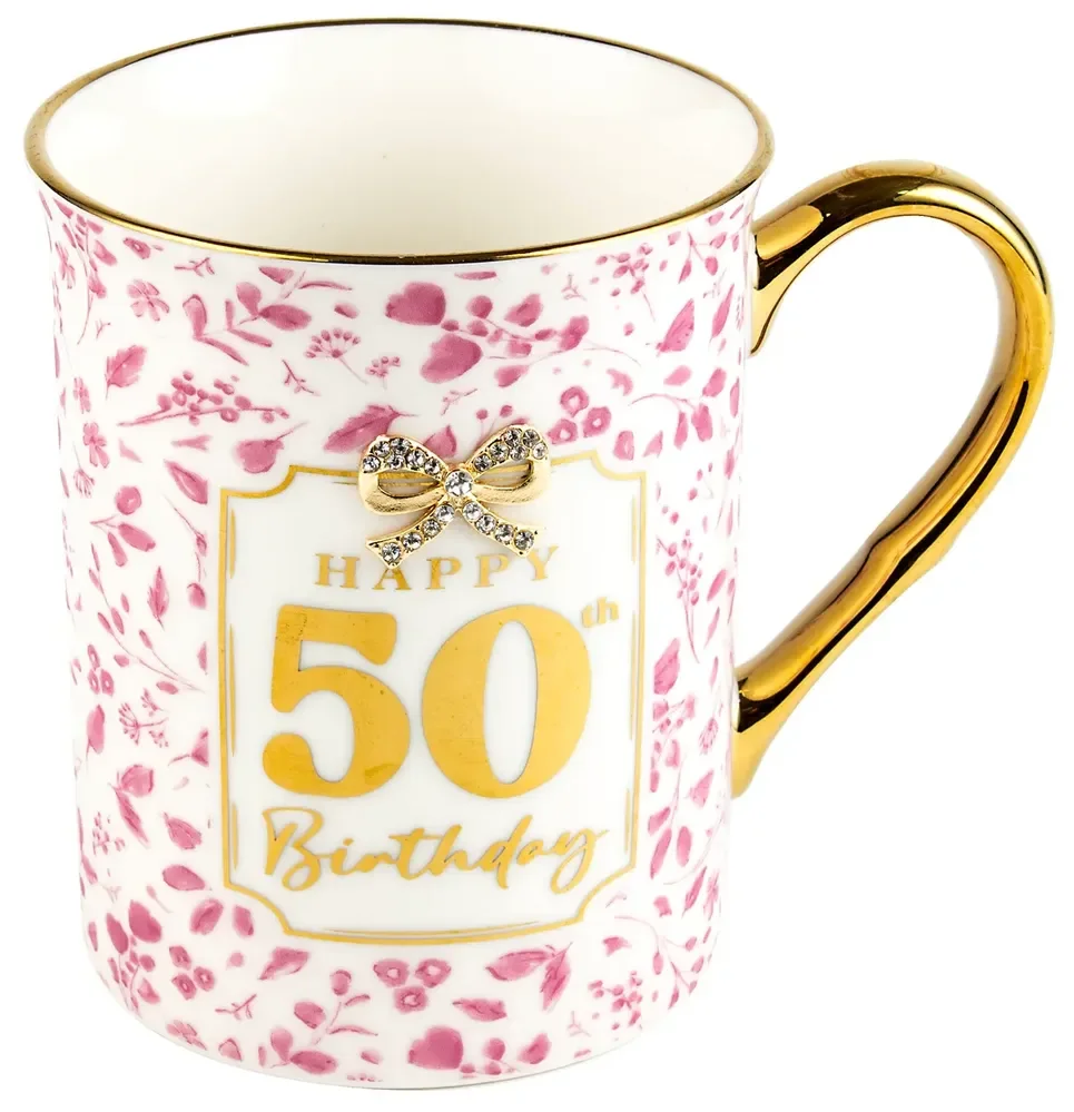 50TH BIRTHDAY BOW MUG