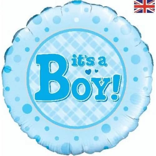 It's A Boy 18" Round Foil Balloon