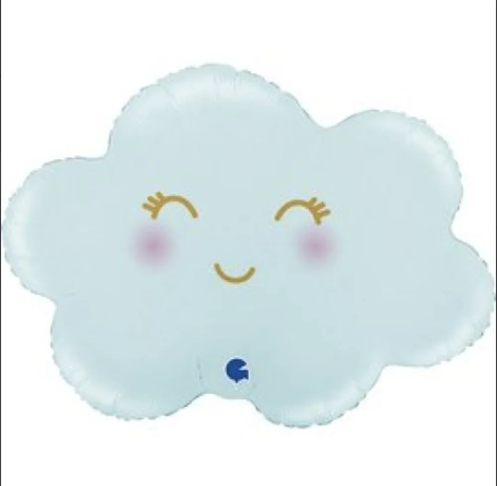 Satin Pastel Blue Cloud 30" Shaped Foil Balloon