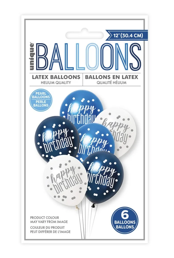 Happy Birthday Balloons (30cm)– Pack Of 6