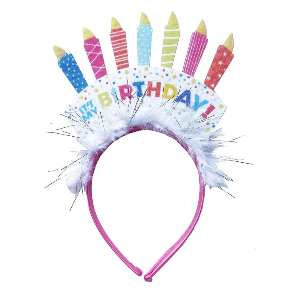 Pink Birthday Cake Headband (13 cm)