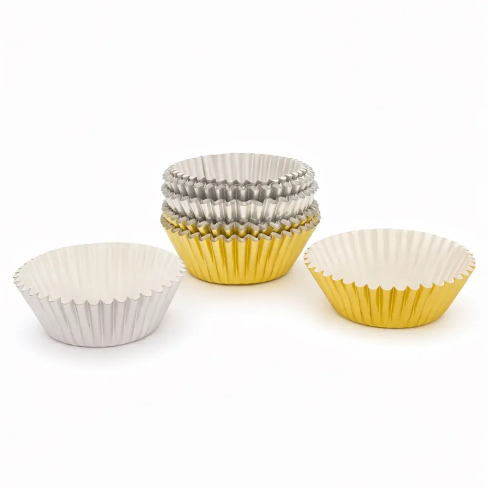 Cupcake Cases - Metallic Gold & Silver 100 Pack