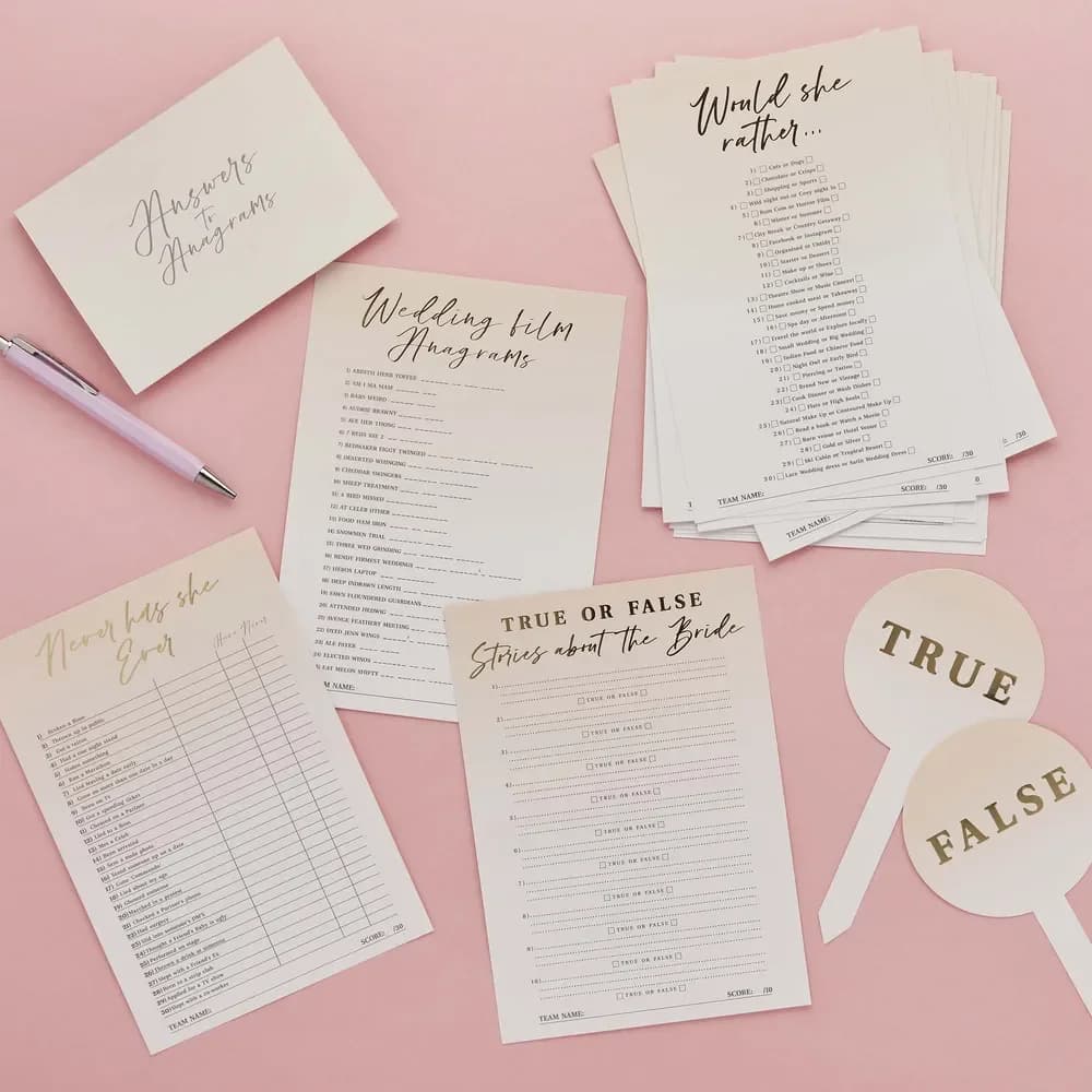 Bride-To-Be Hen Party Trivia Pack