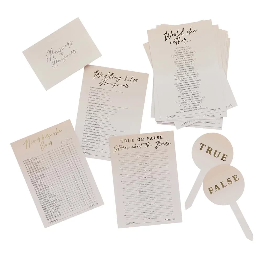 Bride-To-Be Hen Party Trivia Pack