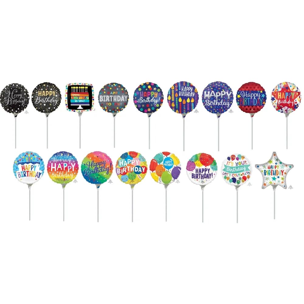 Happy Birthday Bright Balloons 25 Pack