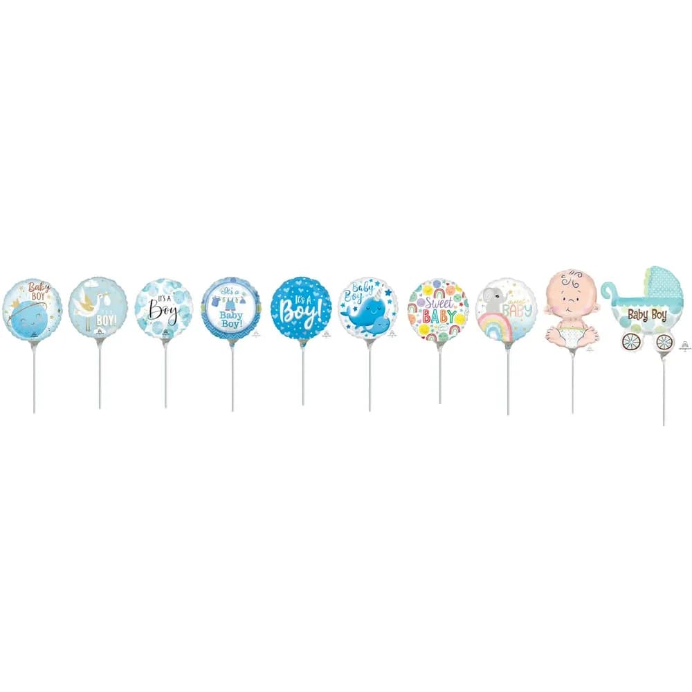 Baby Shower Boy Balloon (22cm) 25 Pack