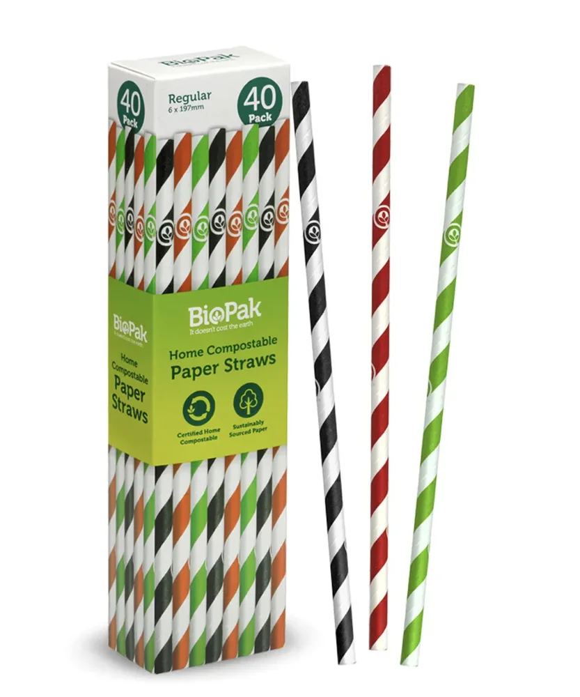 BioPak Paper Straws 6mm – Pk40