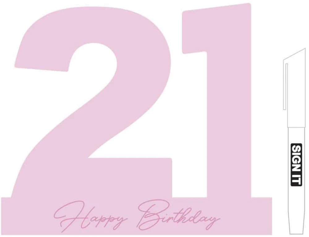 Mini Fairy Floss Pink Signature Block Mini (21) With Marker