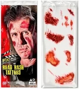 Road Rash Tattoos 6 Pack