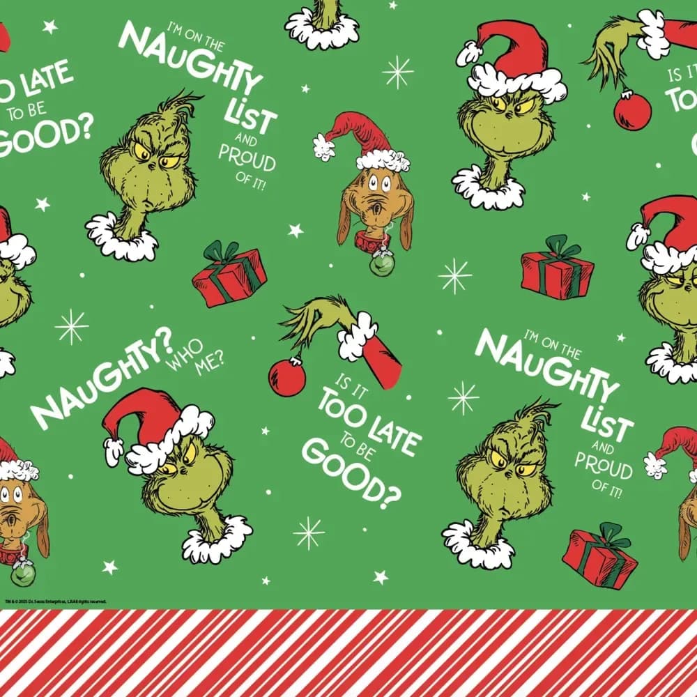 Grinch Paper Tablecover
